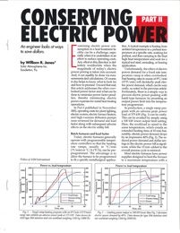 Conserving Electric Power Part II